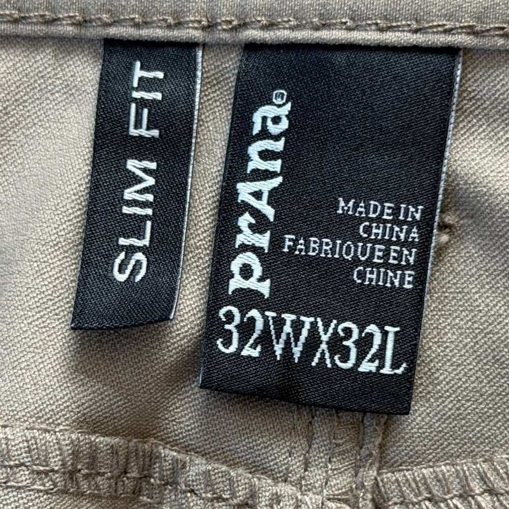 Prana Pants Mens 32Wx32L Brown Slim Fit Hiking Outdoor Adventure - Excel. Cond. - Picture 6 of 13